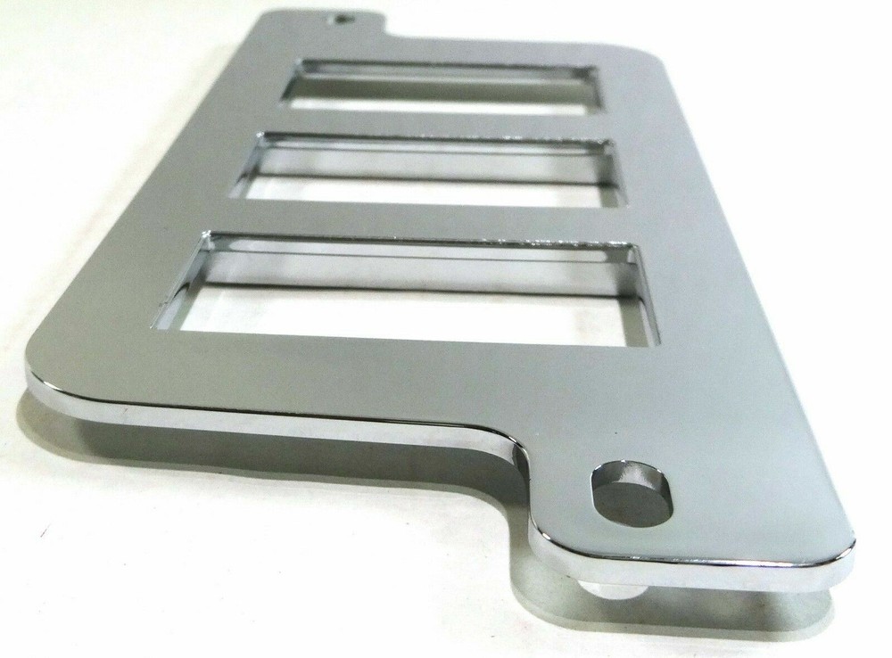 rocker switch panel bottom left side chrome plastic Freightliner Century 3 hole