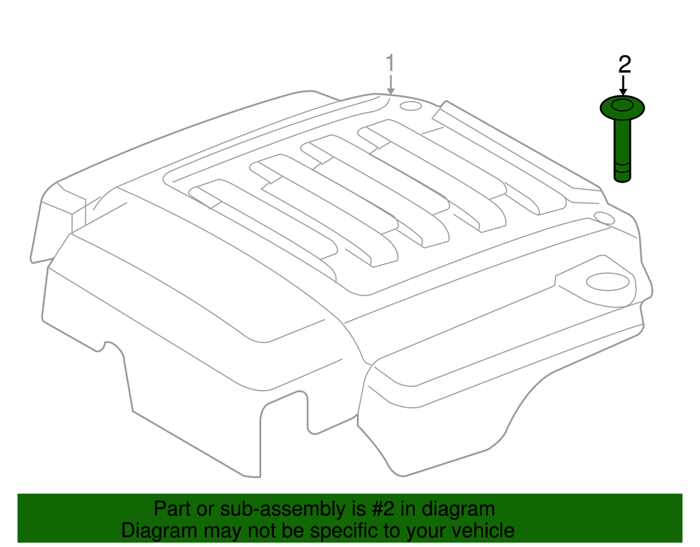 Genuine Land-Rover Engine Cover Retainer LZM500020