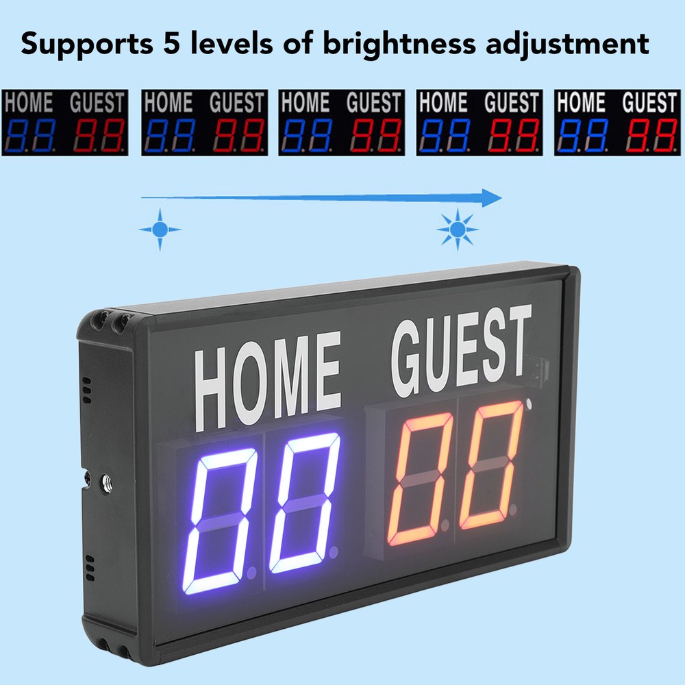 Indoor Tabletop Electronic Scoreboard with Remote Led Digital Score Keeper FF