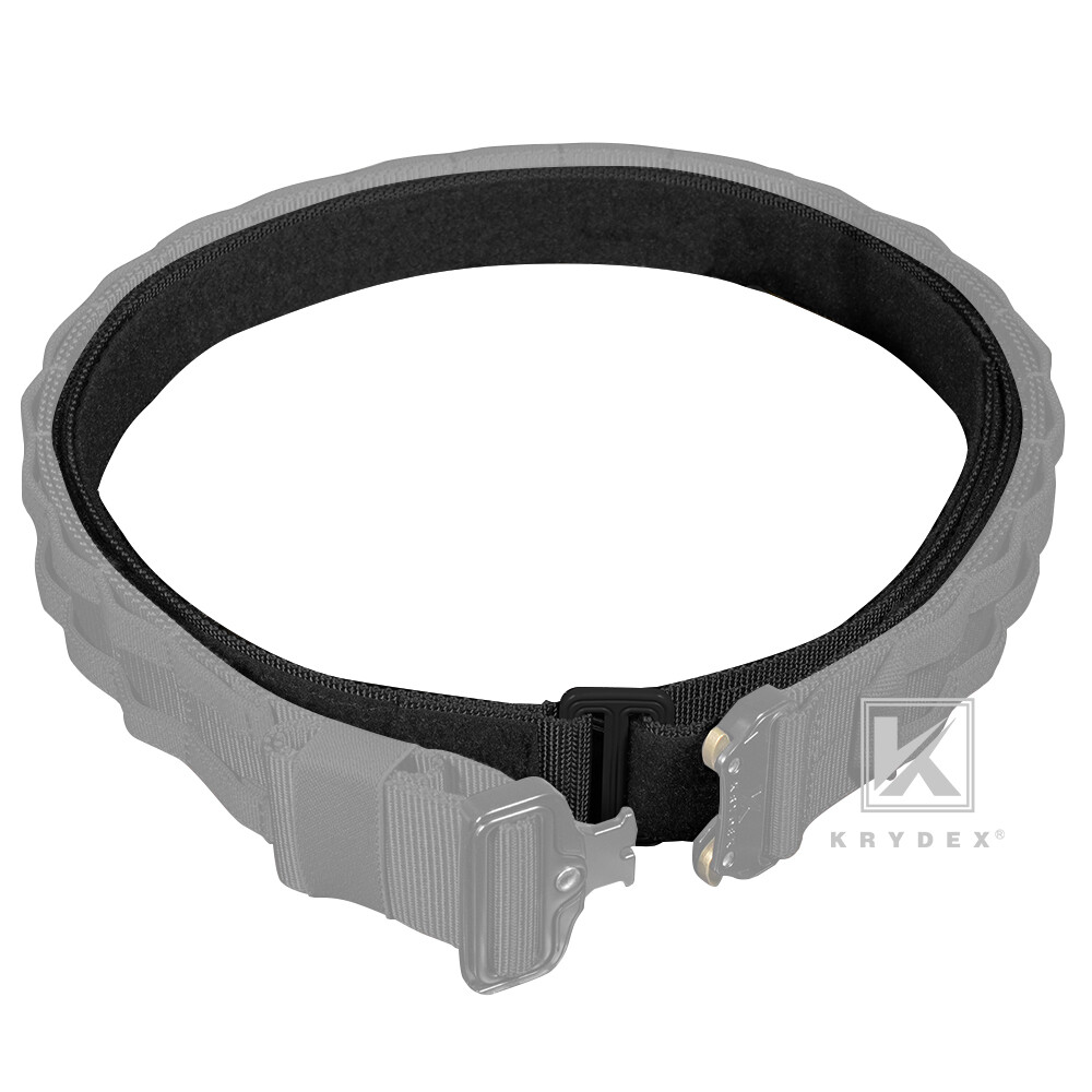 KRYDEX Tactical Base Belt EDC Under Loop Inner Belt Duty Concealed Carry Black