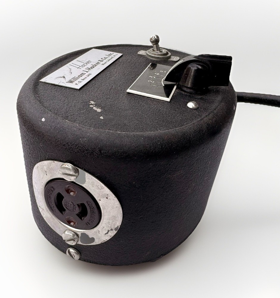 Vintage William J Hacker Control Unit Variable Speed Power Controller Retro