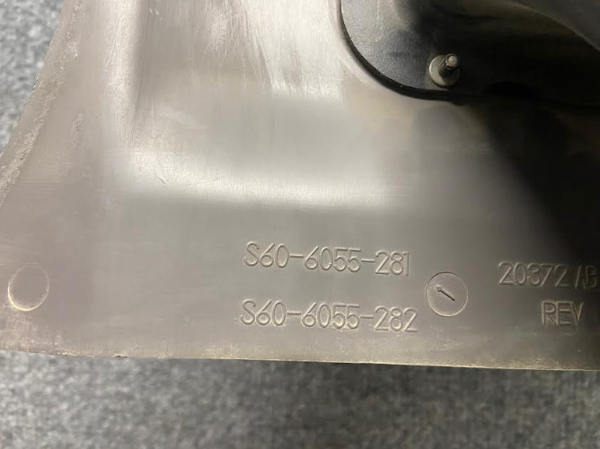 PETERBILT S60-6055-281 TRIM-PILLAR B LOWER LEFT GRAY