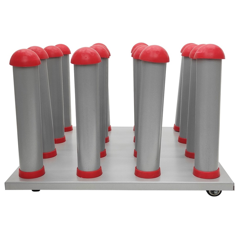 16 Roll Material Storage Rack with a Movable 4*4 Column Consumable Storage Rack