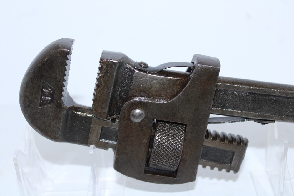 Vintage Blue Grass Pipe Wrench w/Wood Handle