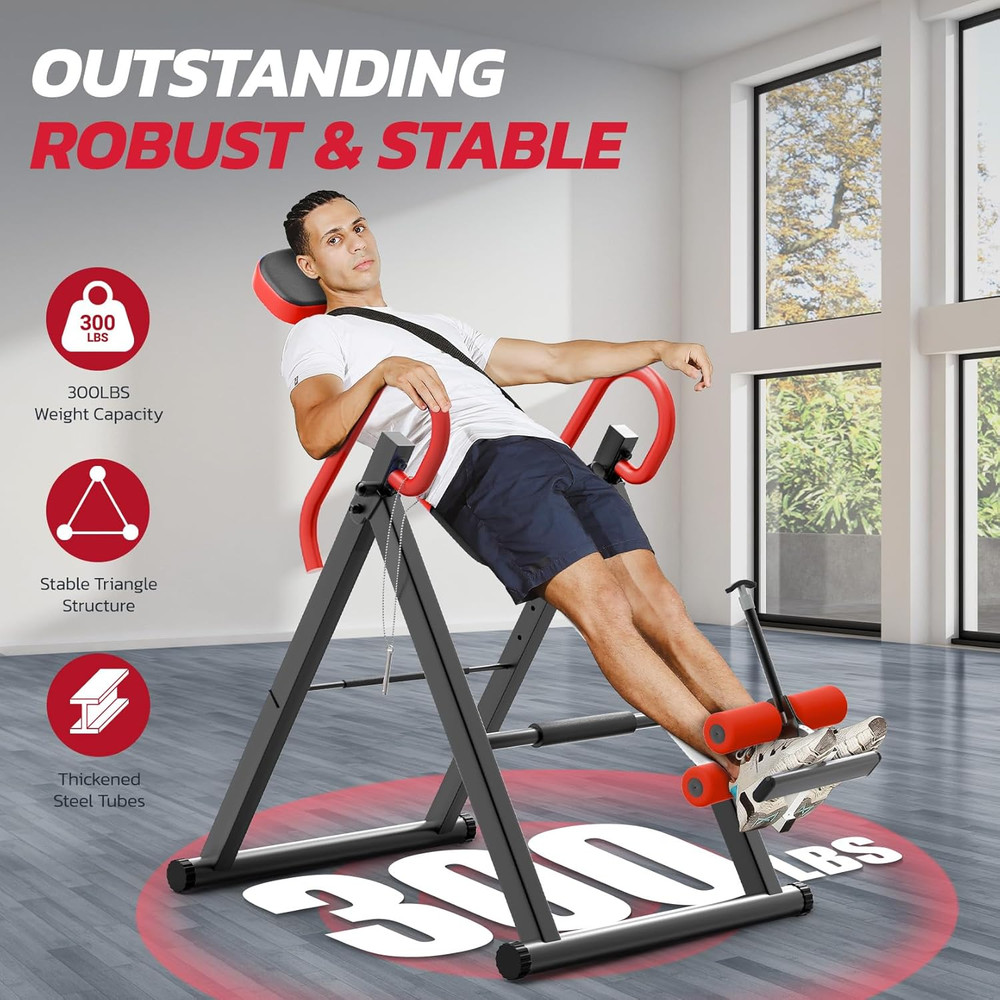 Gravity Inversion Table for Back Pain Relief 2026 New Inversion Table W/Lumbar S