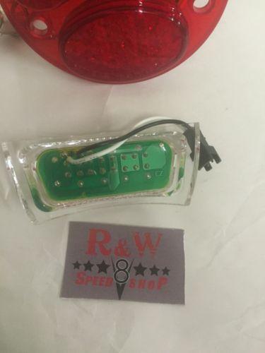 Pair 6 Volt Ford Model A LED Tail light Conversion Inserts 1928-31 License Stop