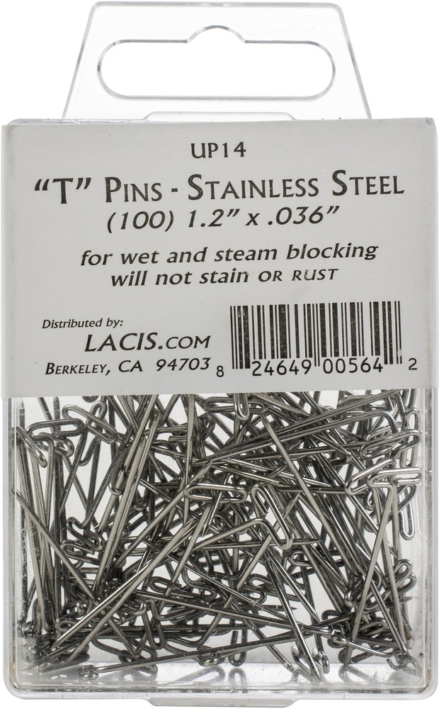 Lacis UP14 T-Pins 1.2" 100/Pkg-