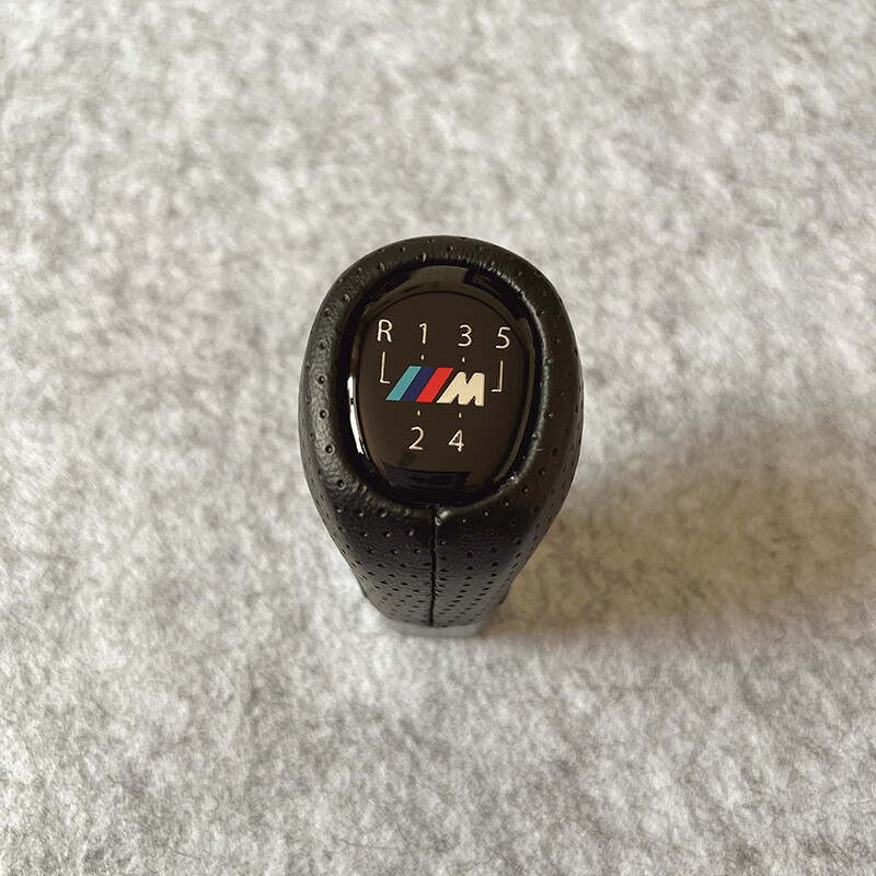 Weighted Black Leather Gear Shift Knob for BMW 5 Speed E30 E36 E46 E34 Free Ship