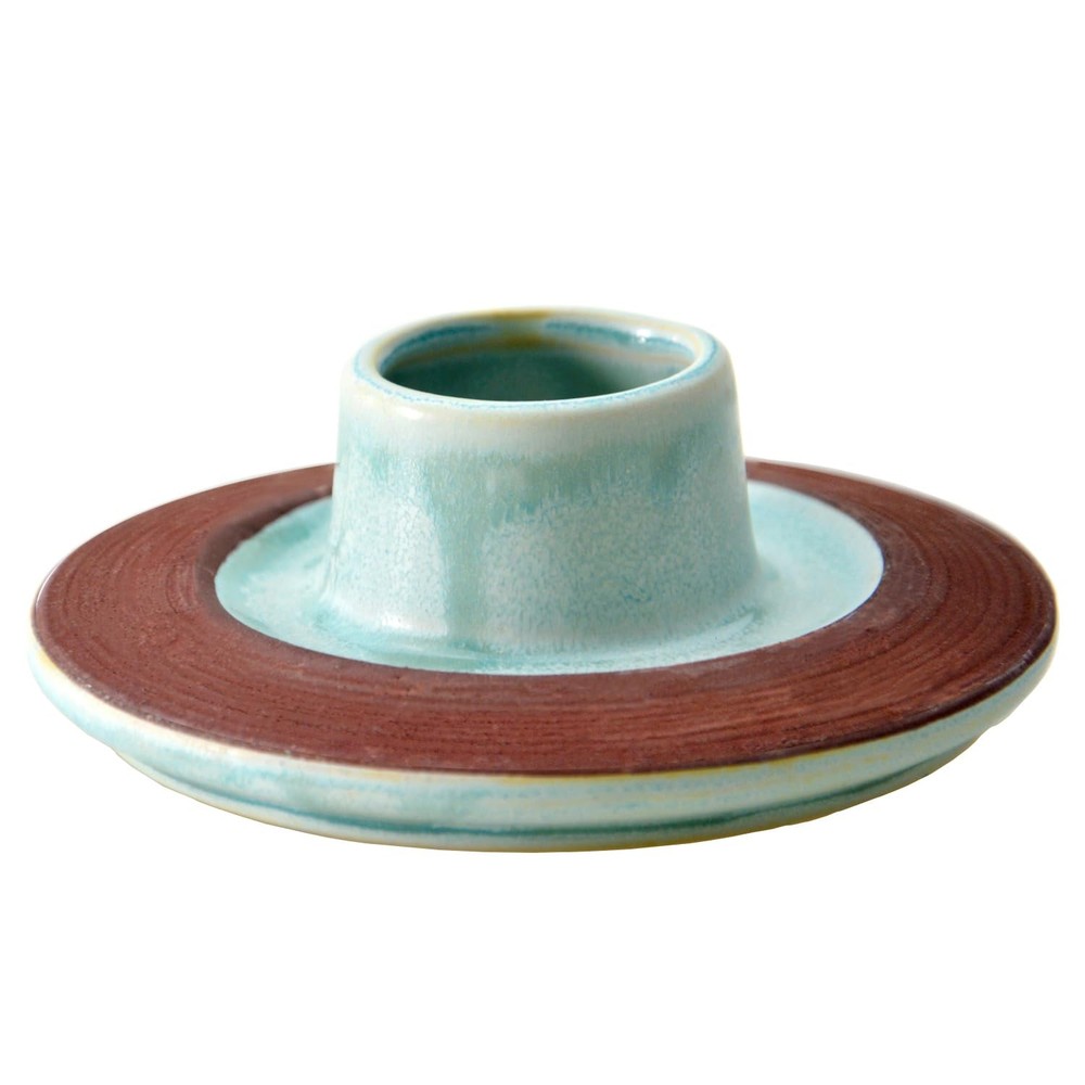 Vintage Ceramic Matches Holder & Striker, Handcrafted Matchstick small, Blue
