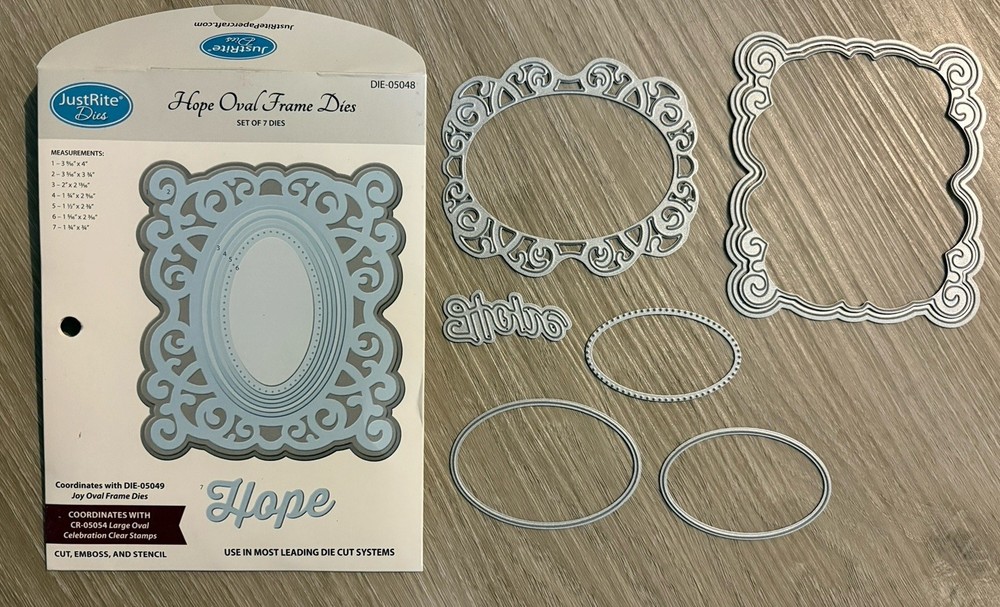 JustRite Hope Oval Frame Die Set