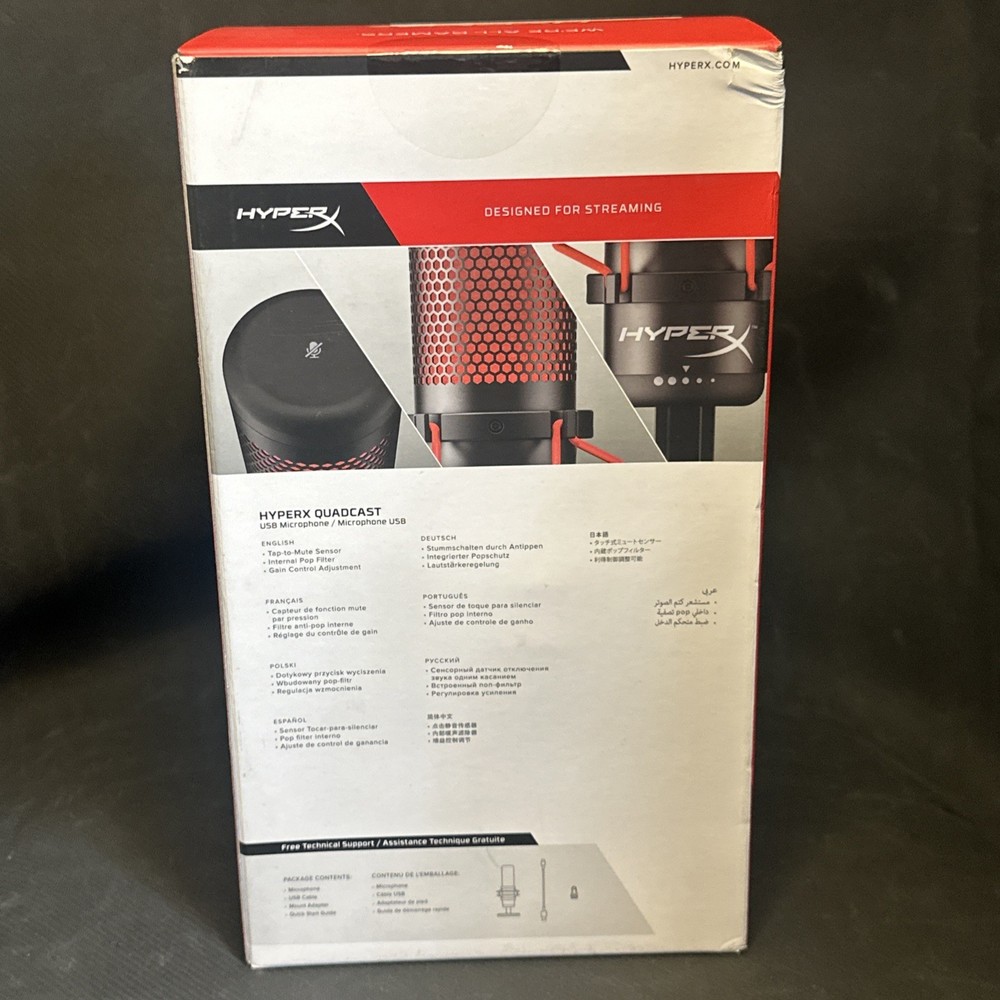 HyperX QuadCast USB Condenser Gaming Microphone For PS4/PS5/PC/Mac