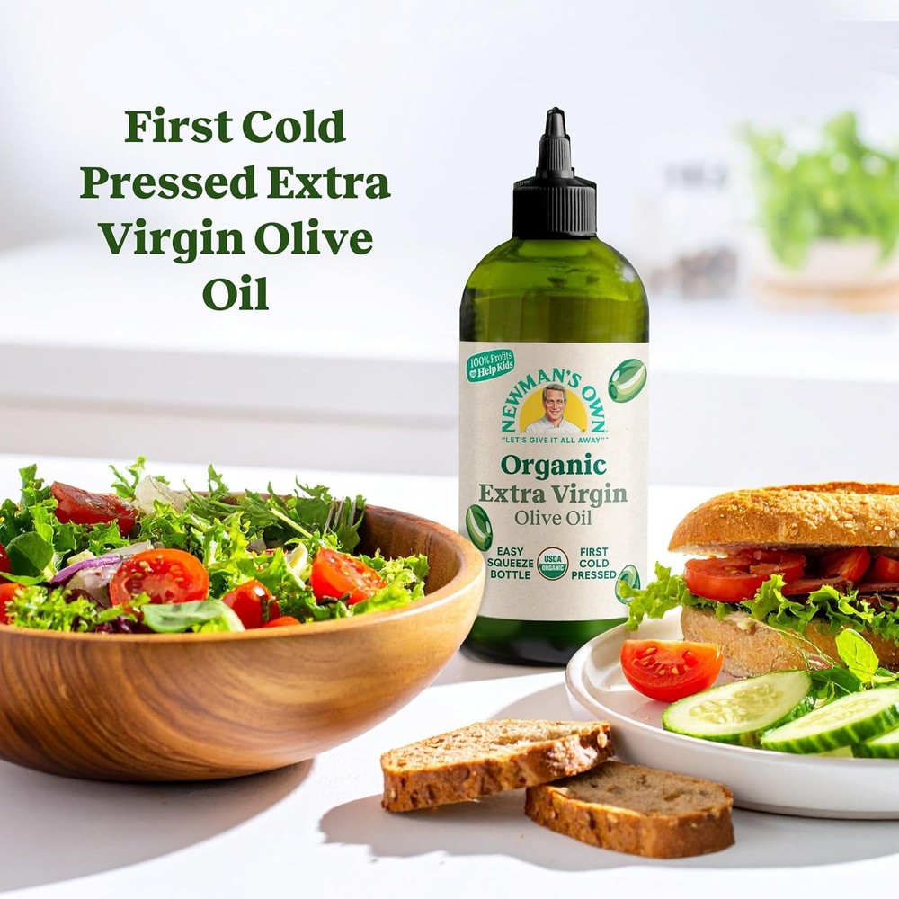 Organic Extra Virgin Olive Oil - First Cold Pressed, 16.9 Fl Oz, USDA Certified