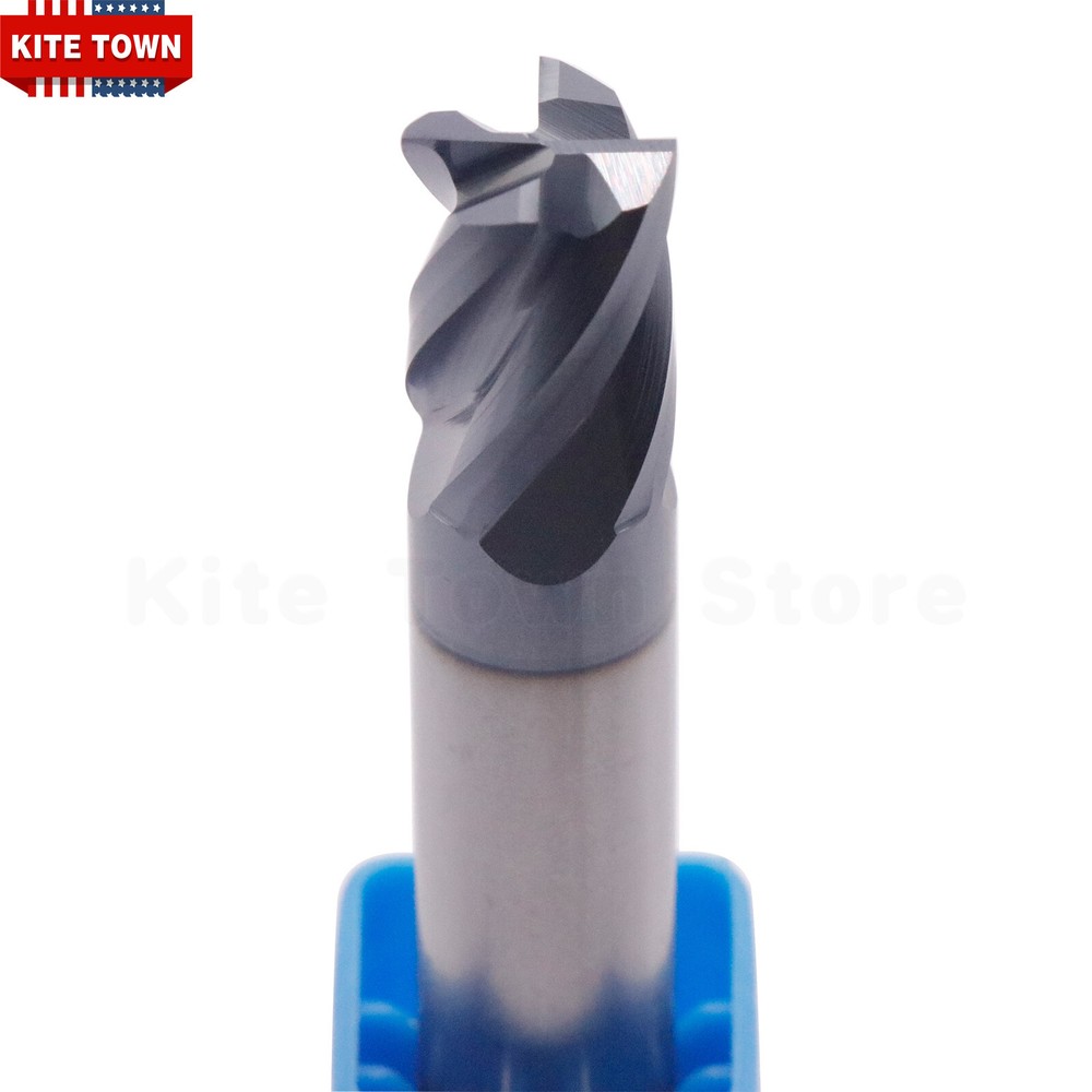 5Pcs 4Flute 3/8" x 9/16" x 2-1/2" Double End Solid Carbide End Mill AlTiN Coated