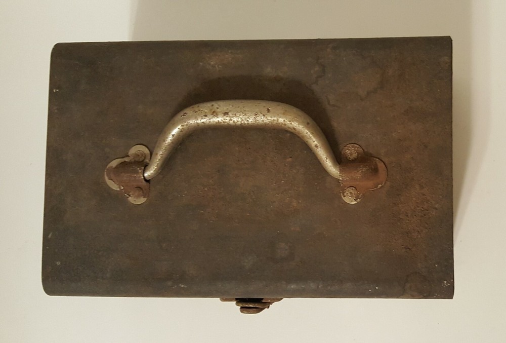 Vintage Sears Metal Power Tool Case w Handle -1801 Drill Kit Case Only-Rusted