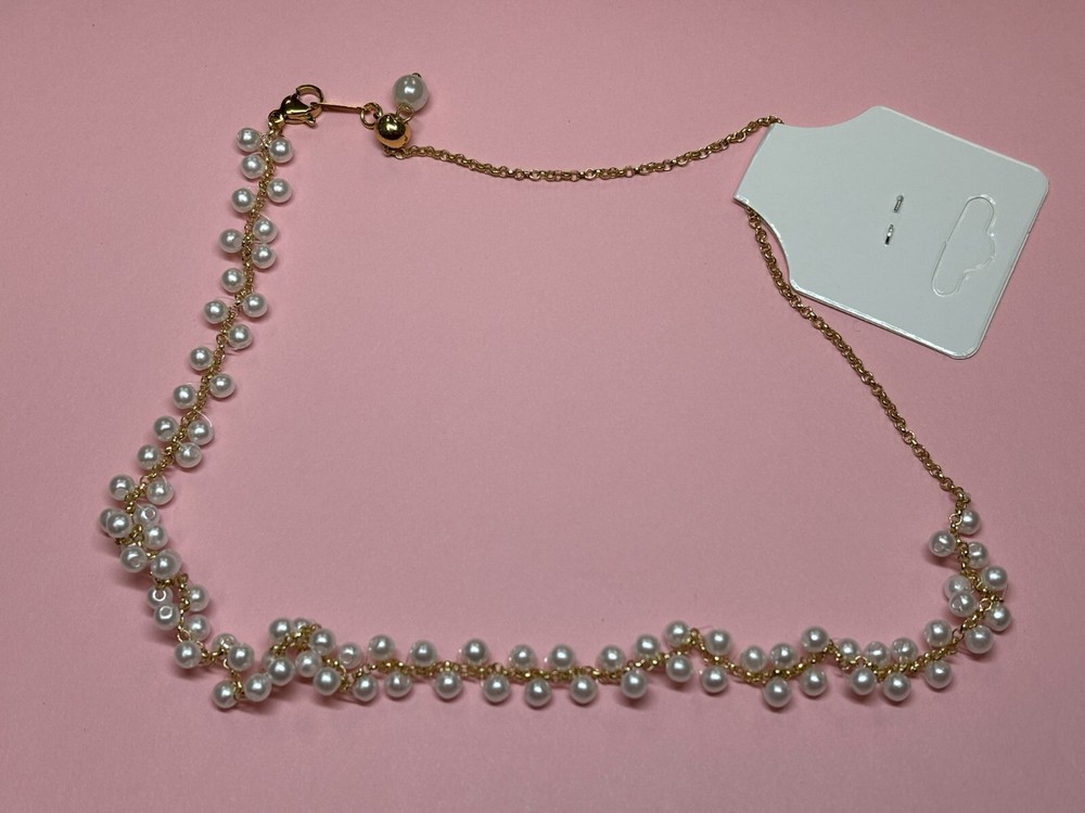 Pearl Link Gold Flexible Necklace