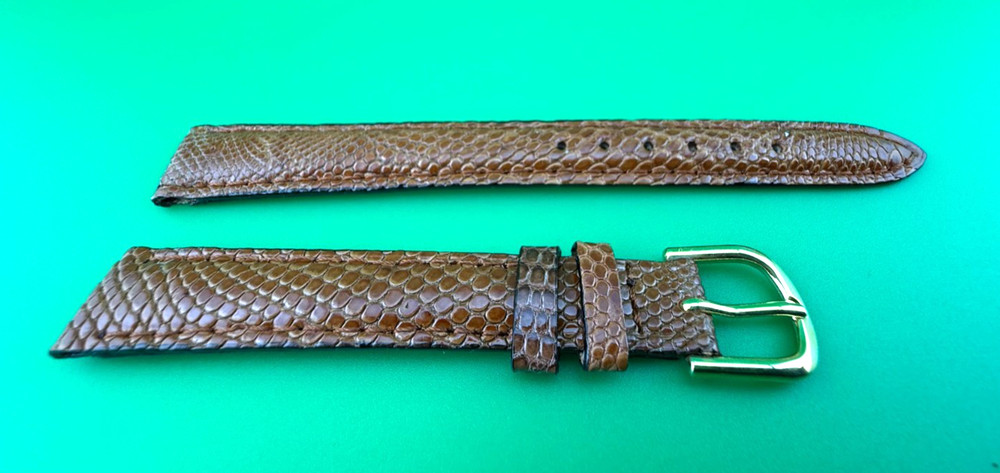 BROWN LIZARD WRIST WATCH STRAP..LIGHT BROWN. NEW. MULTIPLE SIZES. GENUINE.