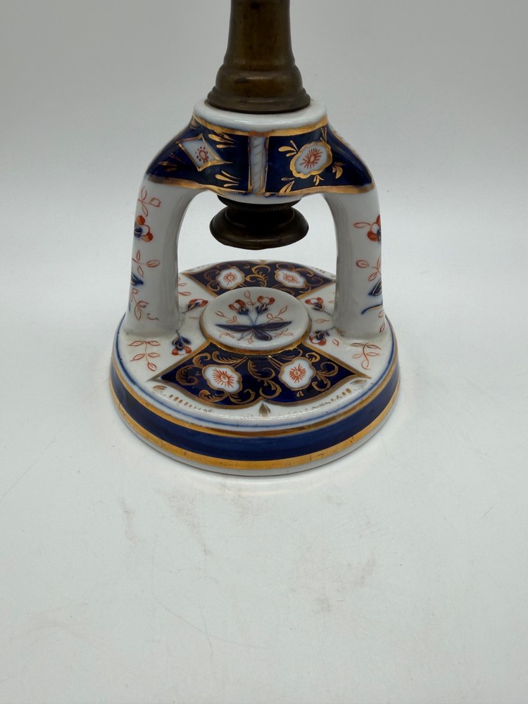 Antique Porcelain Imari Colors & Brass Nutcracker