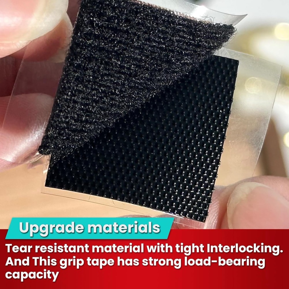 Heavy Duty Hook and Loop Strips with High Adhesive, and Square Circle, Strong...