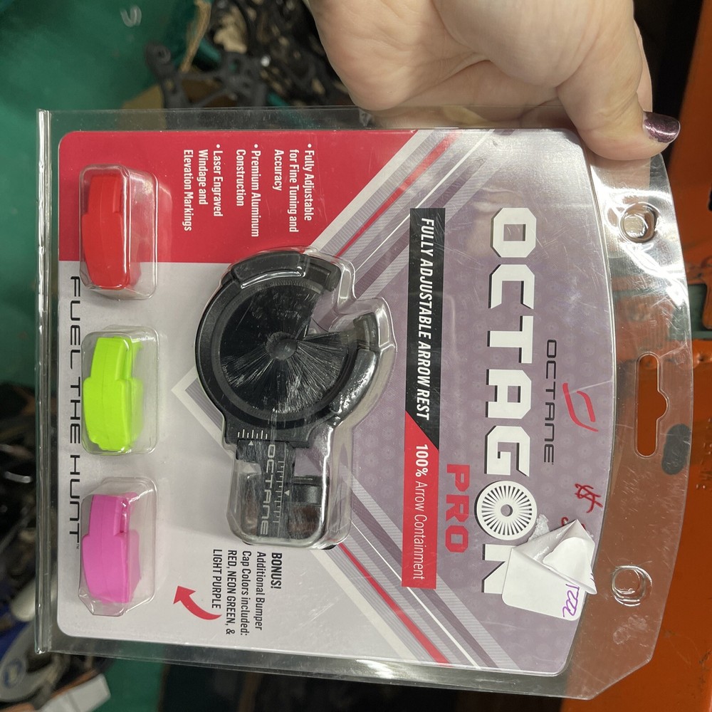 OCTANE Octagon Pro Adjustable Brush Arrow Rest with Additional Bumpers - Models