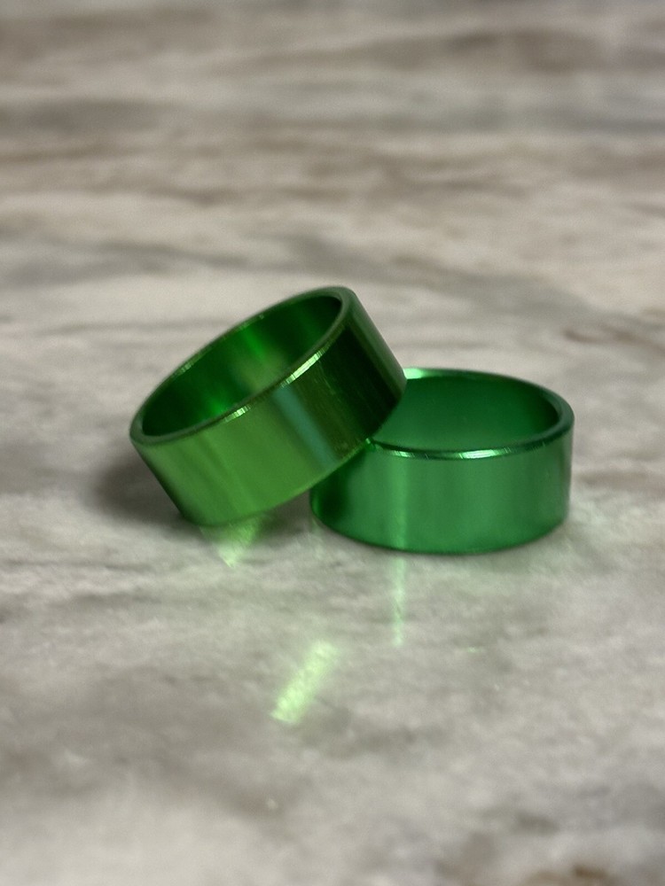 Duck Call Bands 10 Pack aluminum anodized Green