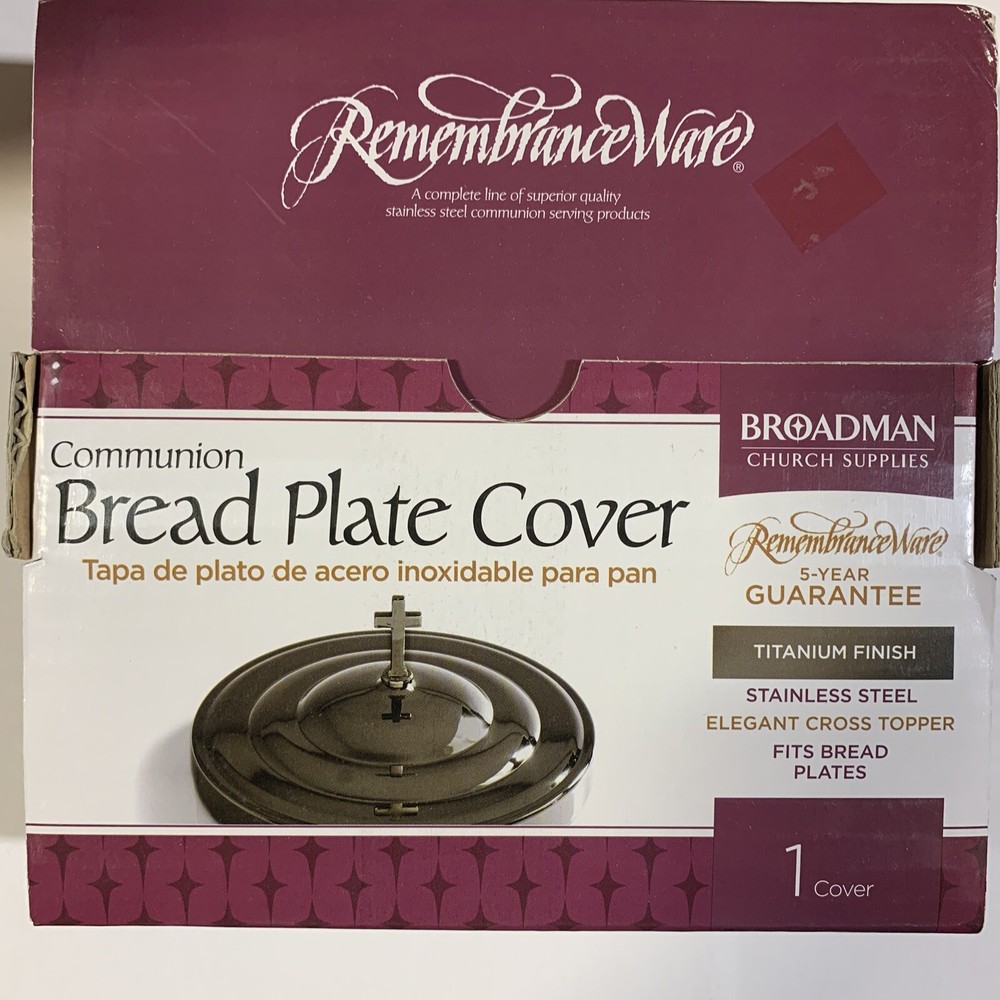 Communion Remembrance Ware Titanium Bread Plate Cover (Stainless Steel)