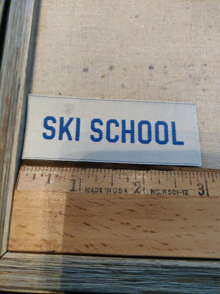Vintage EMBROIDERED PATCH Ski School. New.