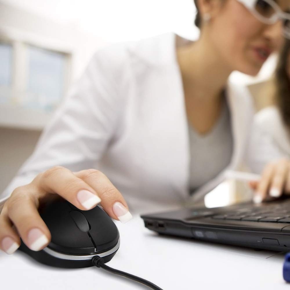 USB Mouse 2 Pack Computer Mouse Ergonomic Optical Wired Mice for Office and H...