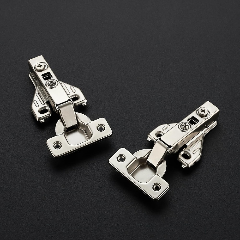 2 Pack Concealed Hinges, Kitchen Cabinet Soft Close, Full Overlay, Silver