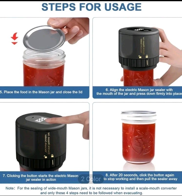 Electric Mason Jar Vacuum Sealer M16