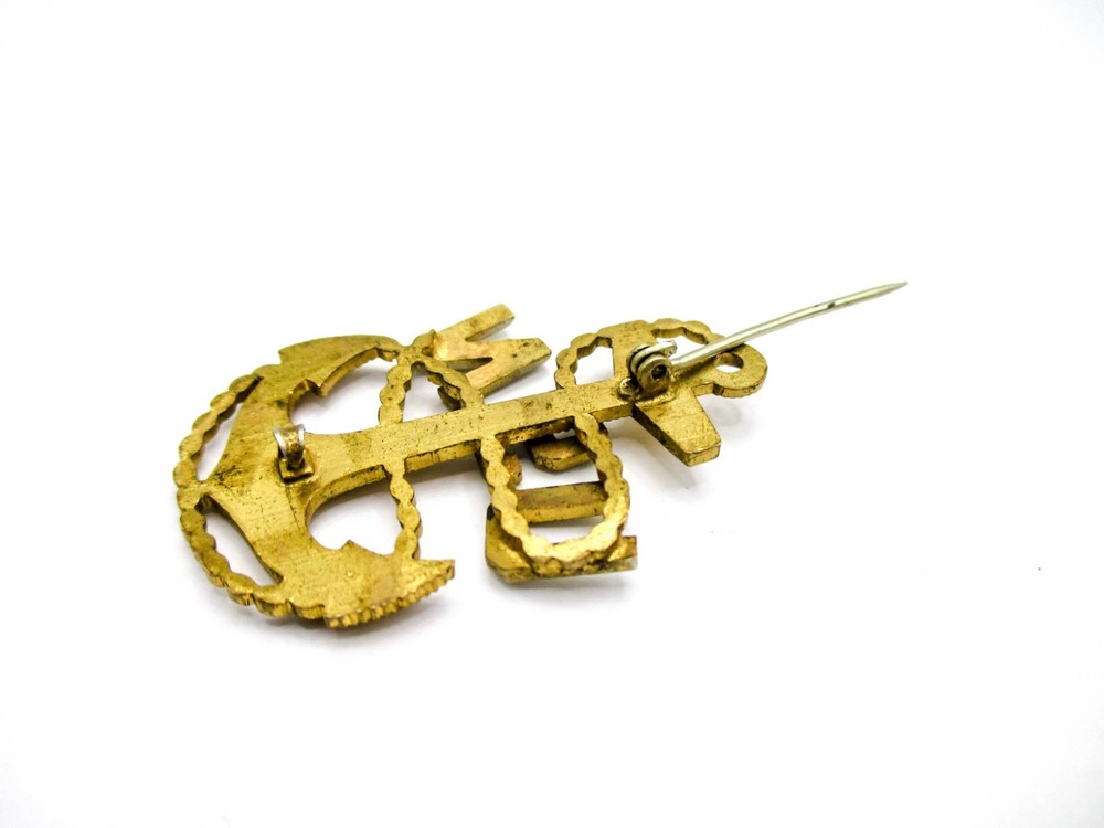 Vintage Navy Pin Anchor Rope with old Clasp