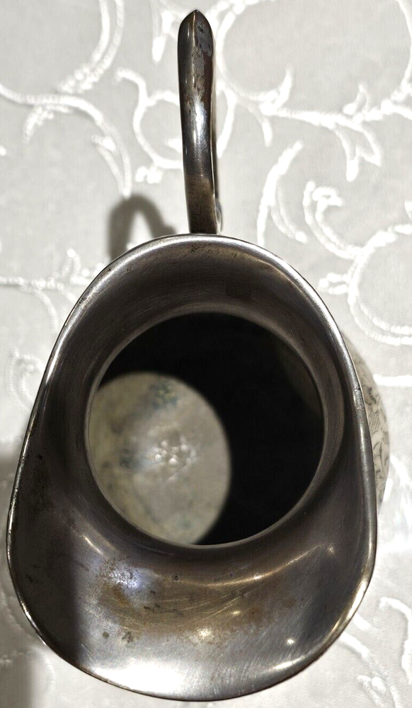 Vintage Melchior Silverplate Etched Creamer & Sugar Bowle EIC India