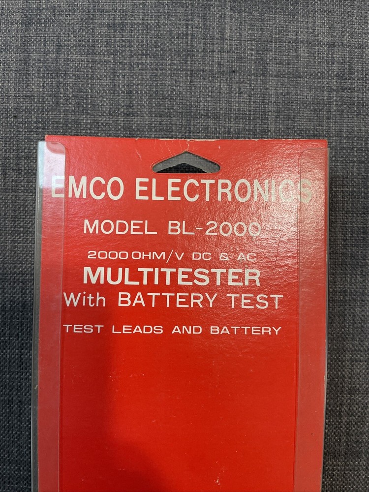 Vintage Analog Multitester Emco Electronics Model BL-2000 Ohm/V DC AC