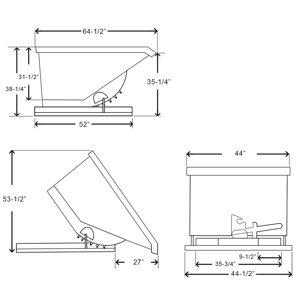 1 Yard Stackable Self Dumping Steel Hopper (3,000 lb)