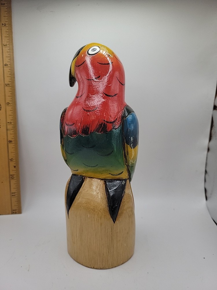 Carved Wood Parrot