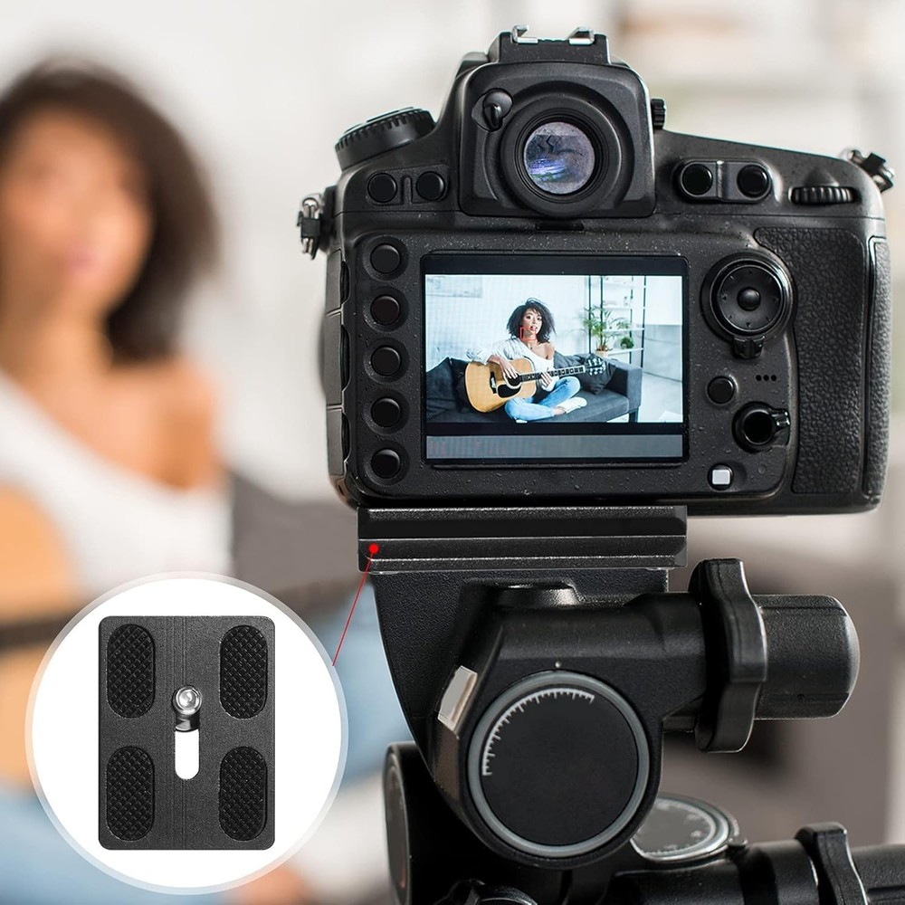 2-Pack Quick Release Plates for DSLR Tripods - Reliable and Durable