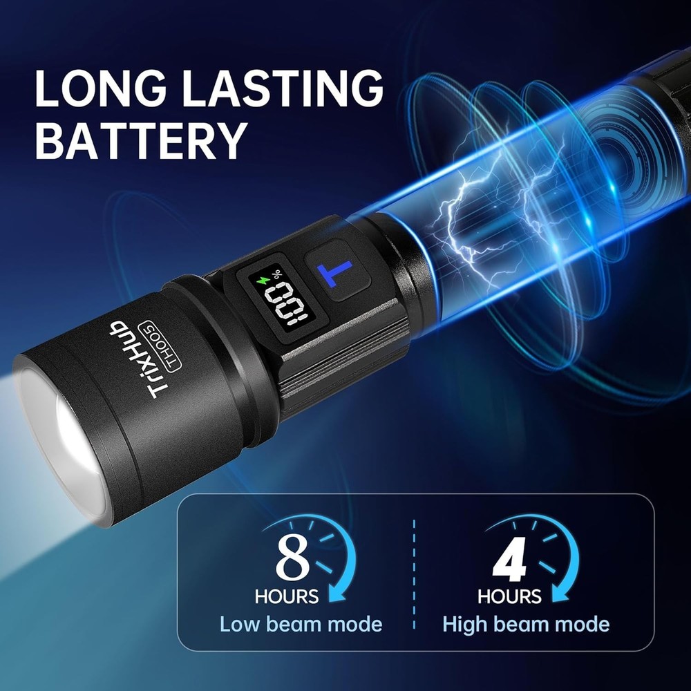 Super Bright Rechargeable LED Flashlight 2-Pack with 700 Lumens & 5 Modes