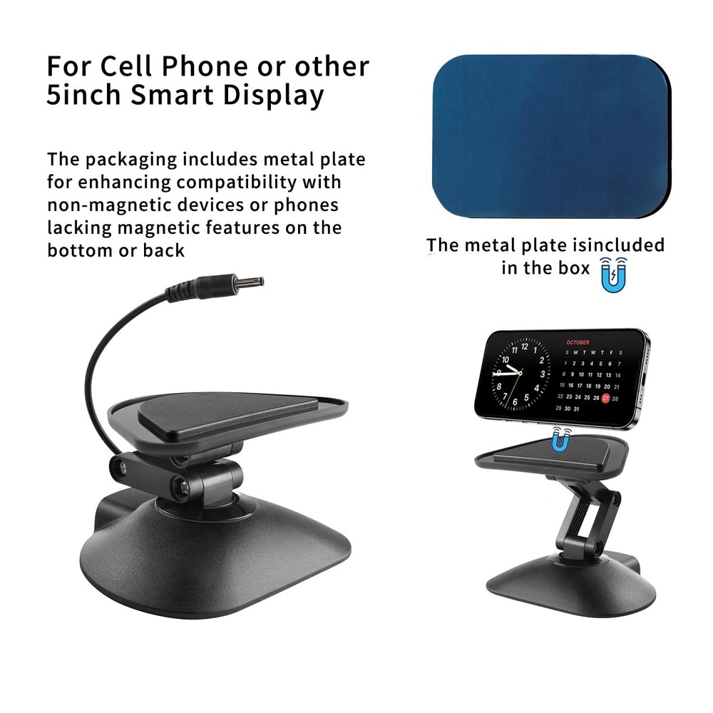 Adjustable stand holder charging dock for smart display phone earbuds USB base