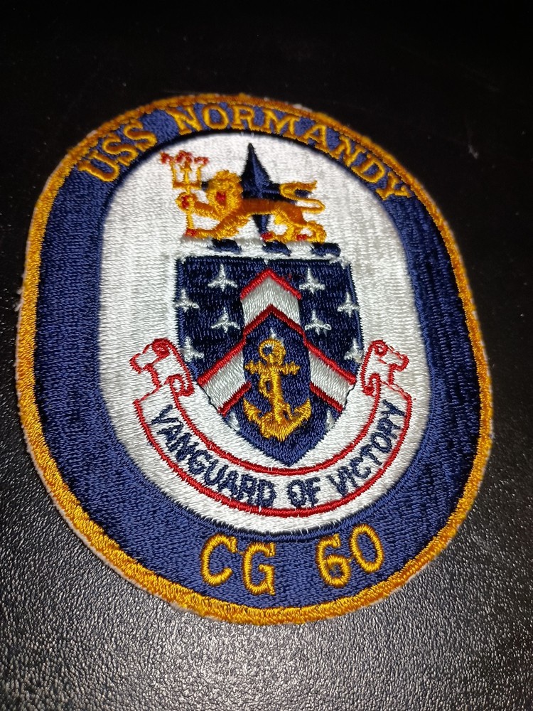 USS NORMANDY CG-60 Guided Missile Cruiser Ship's Crest Patch