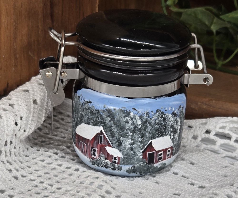 locking lid container (25109) hand painted