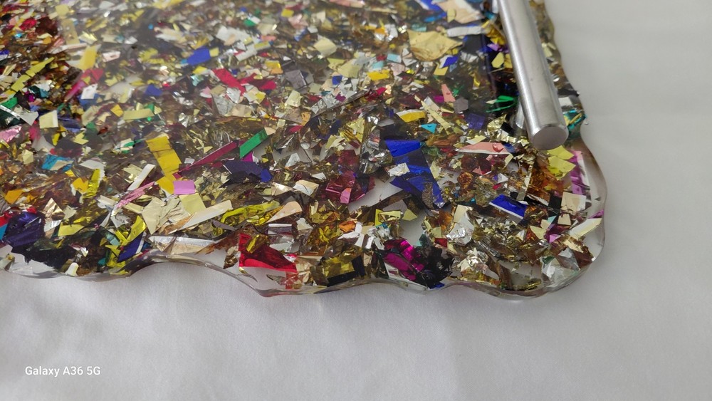 Epoxy Tray Plate confetti