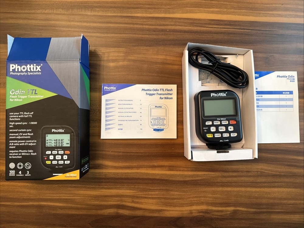 New in Box Phottix Odin TTL Flash Trigger Transmitter for NIKON