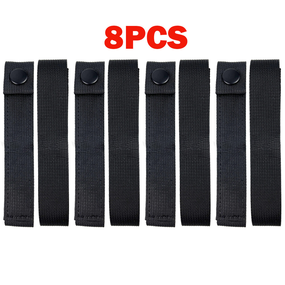 8 PCS 6" MOD MOLLE PALS Modular Web Gear Replacement Tie Straps Black