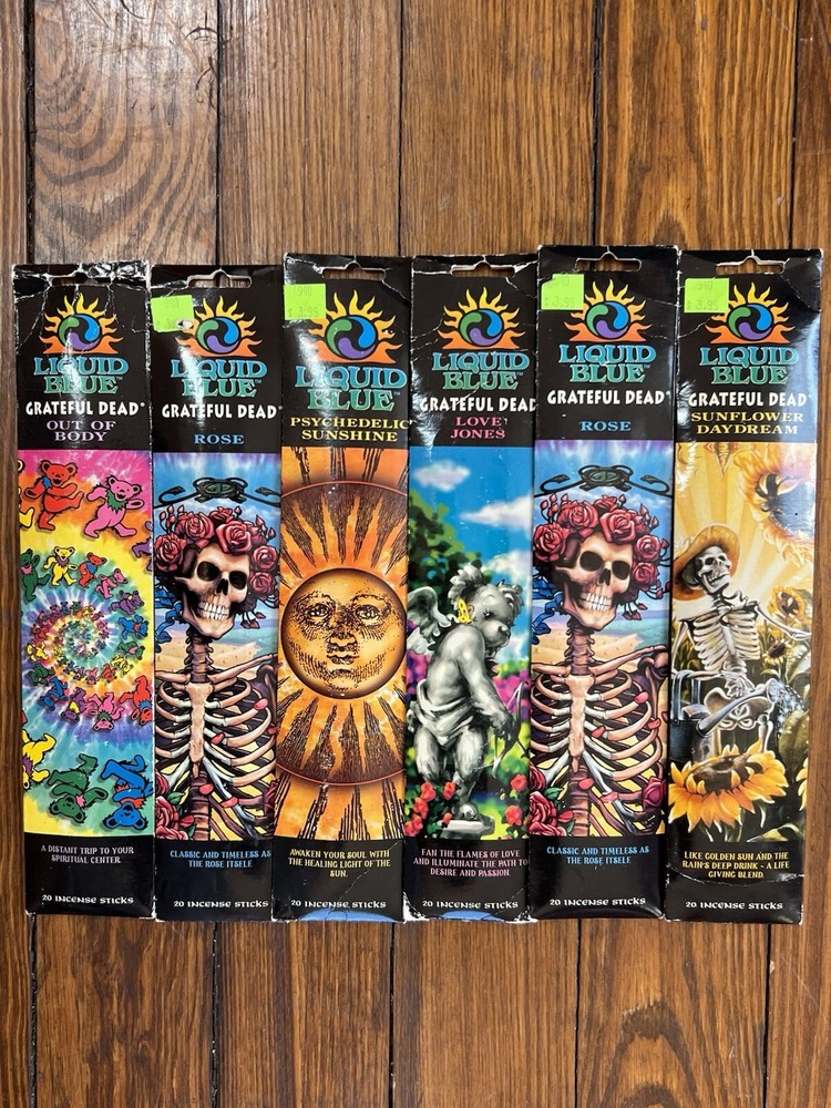 Liquid Blue Grateful Dead Incense Bundle RARE!!