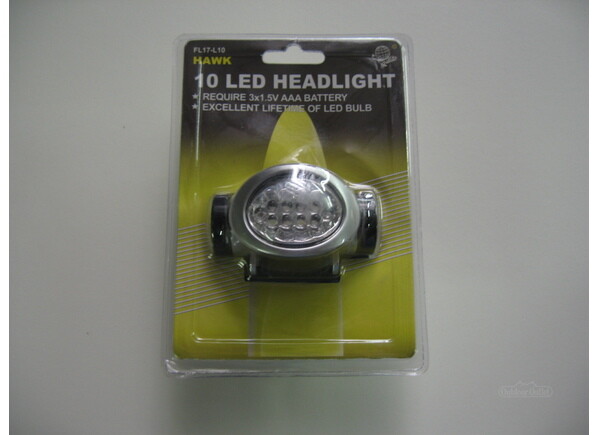 Hawk 10 LED Headlamp 3 AAA Battery
