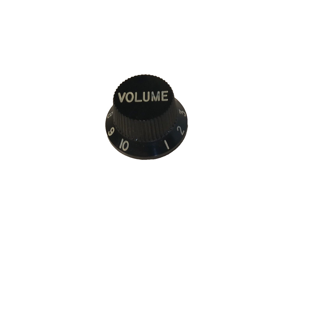 Black Plastic Volume Knob Black- (Replacement for some W/G & HP2 Models)