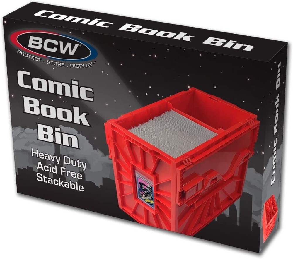 BCW MultiColor 4 Pack Short Comic Book Bin Partitions Combo Black Blue Green Red