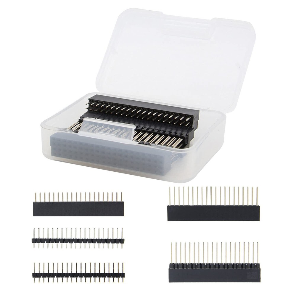 40 Pin Stacking Female Header Kit for Raspberry Pi GPIO Extensions – 2x20 Pack