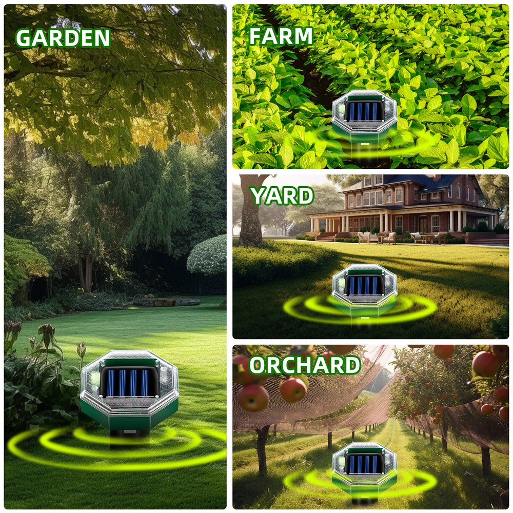 4 Pack Solar energy mousetrap octagonal model