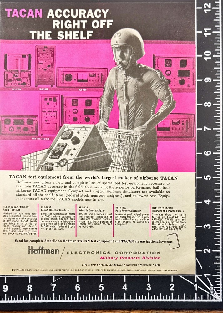 Hoffman Electronics Astronaut Space Suit Vintage Print Ad 1961