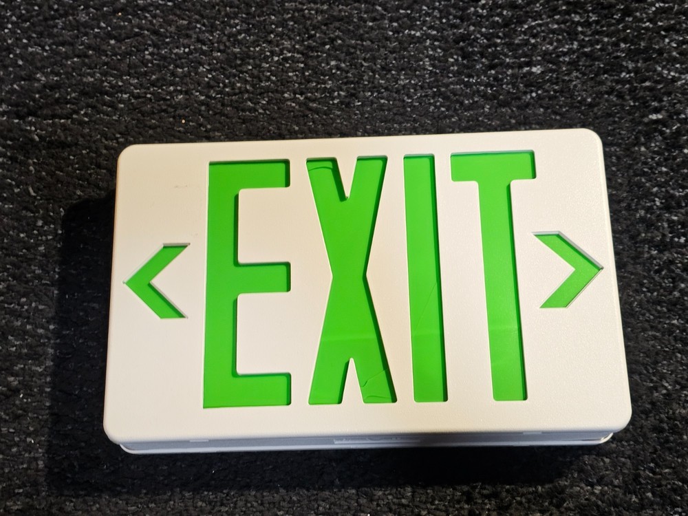 Chloride VLLCG2R Value+LED Exit/Emergency Light Combo White Housing/Green Letter